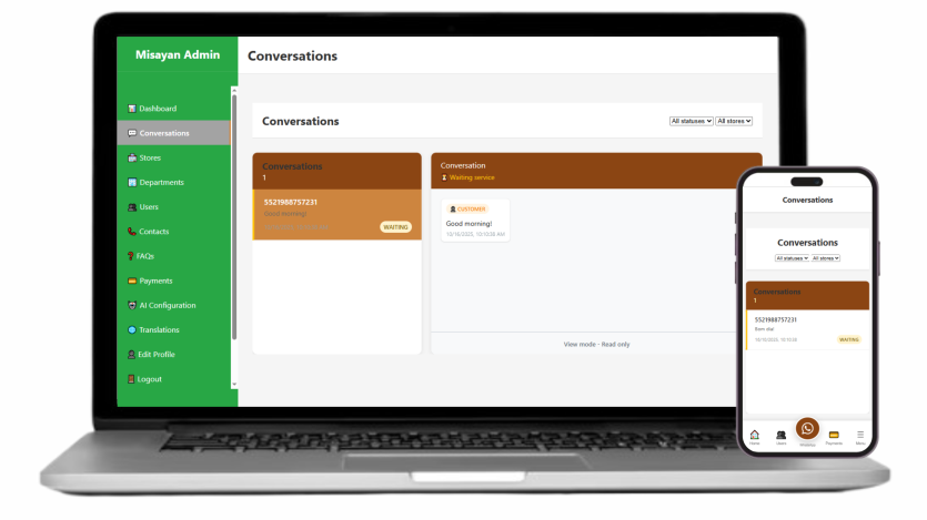 Misayan Admin Conversations